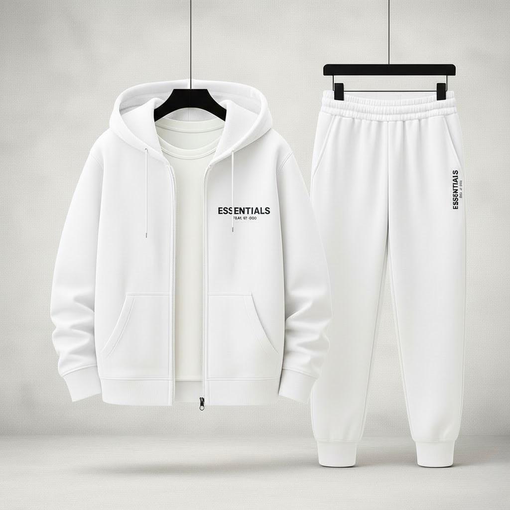 Conjunto Deportivo Chaqueta Con Cierre Essentials Adultos Unisex (A01)